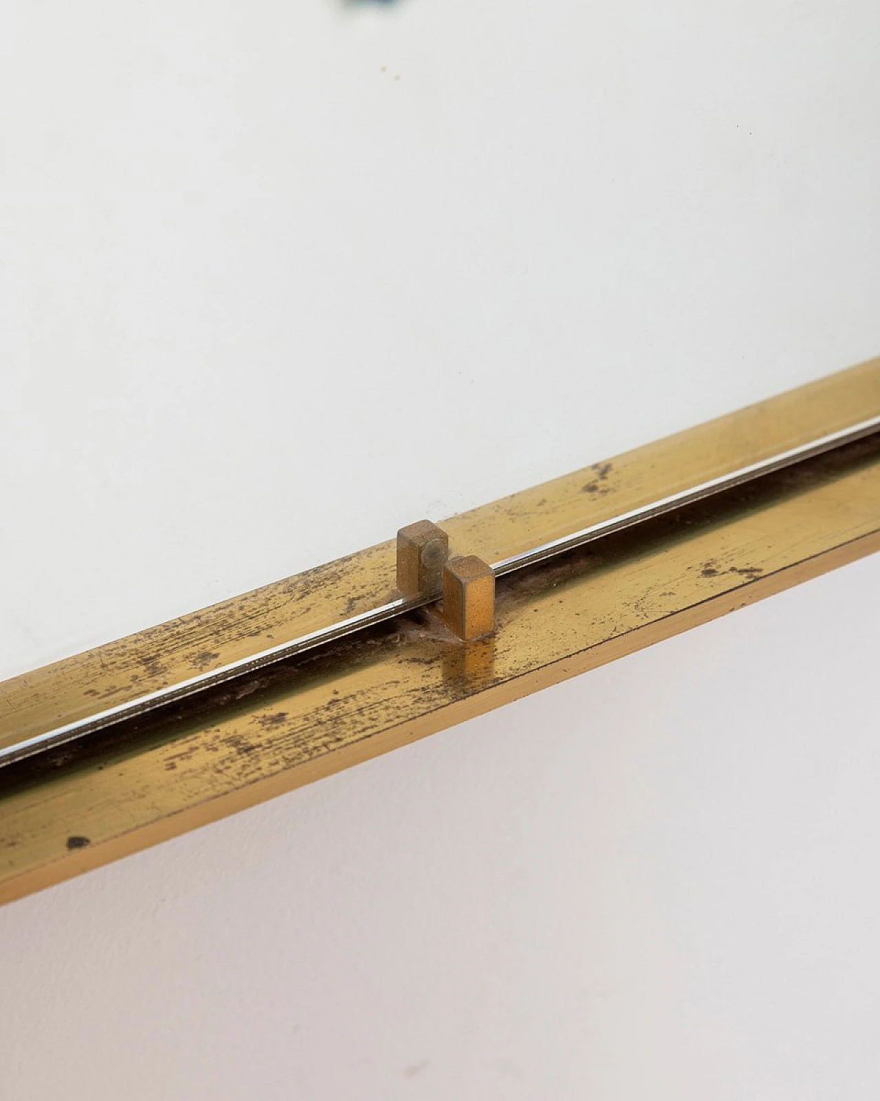 Wall mirror in brass by Sant'ambrogio & De Berti, 1960s 6