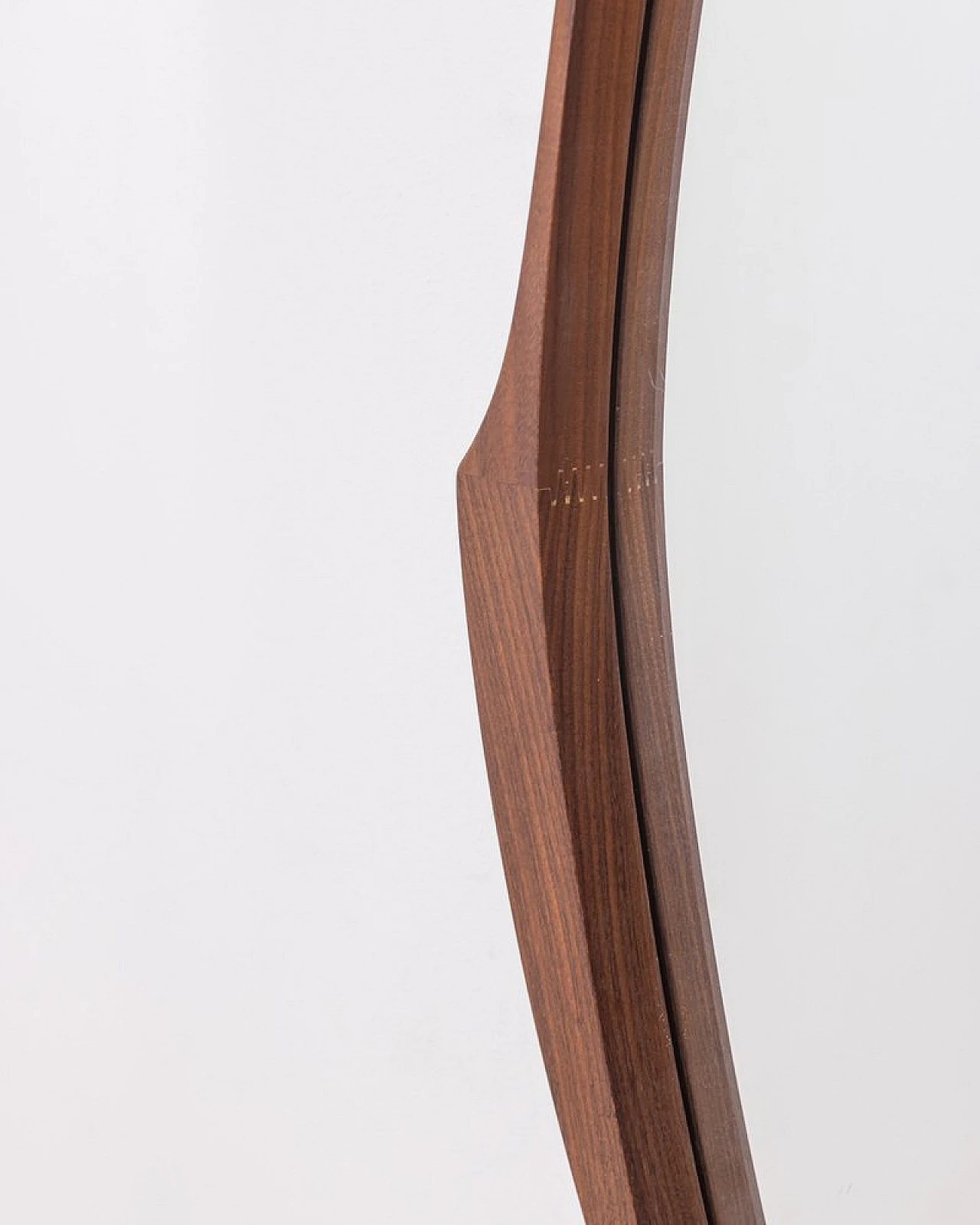 Oval mirror with wooden frame and rope, 1960s 7