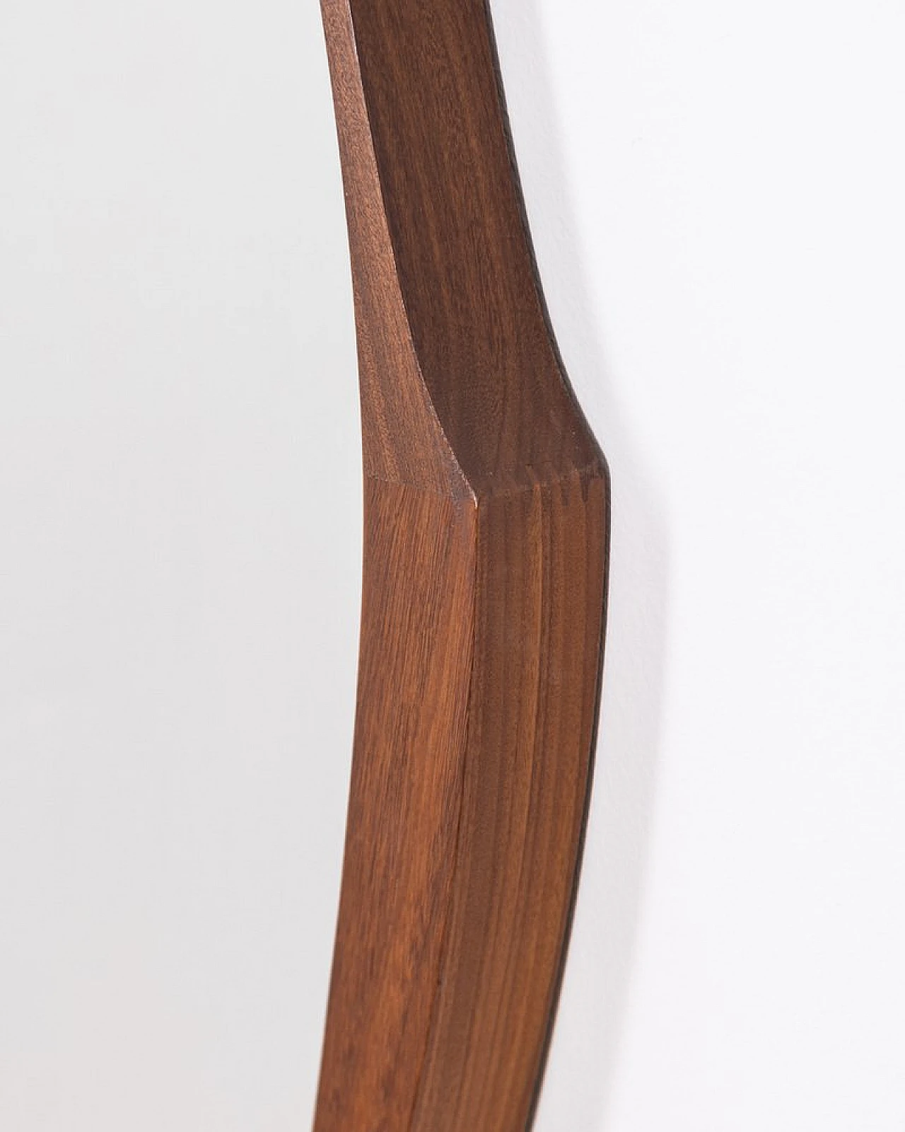 Oval mirror with wooden frame and rope, 1960s 8