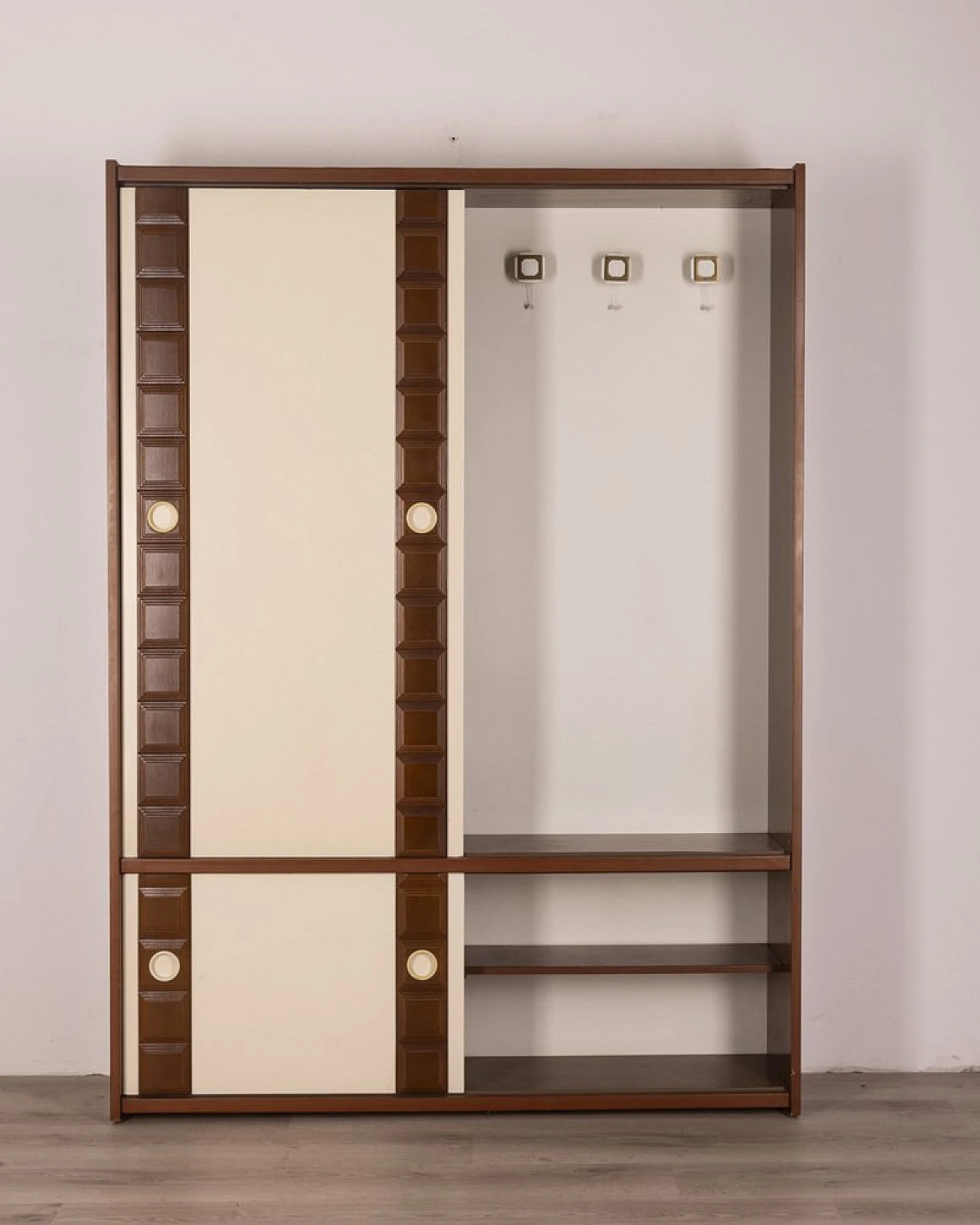 Mobile da ingresso con ante scorrevole ed attaccapanni, anni '60 2