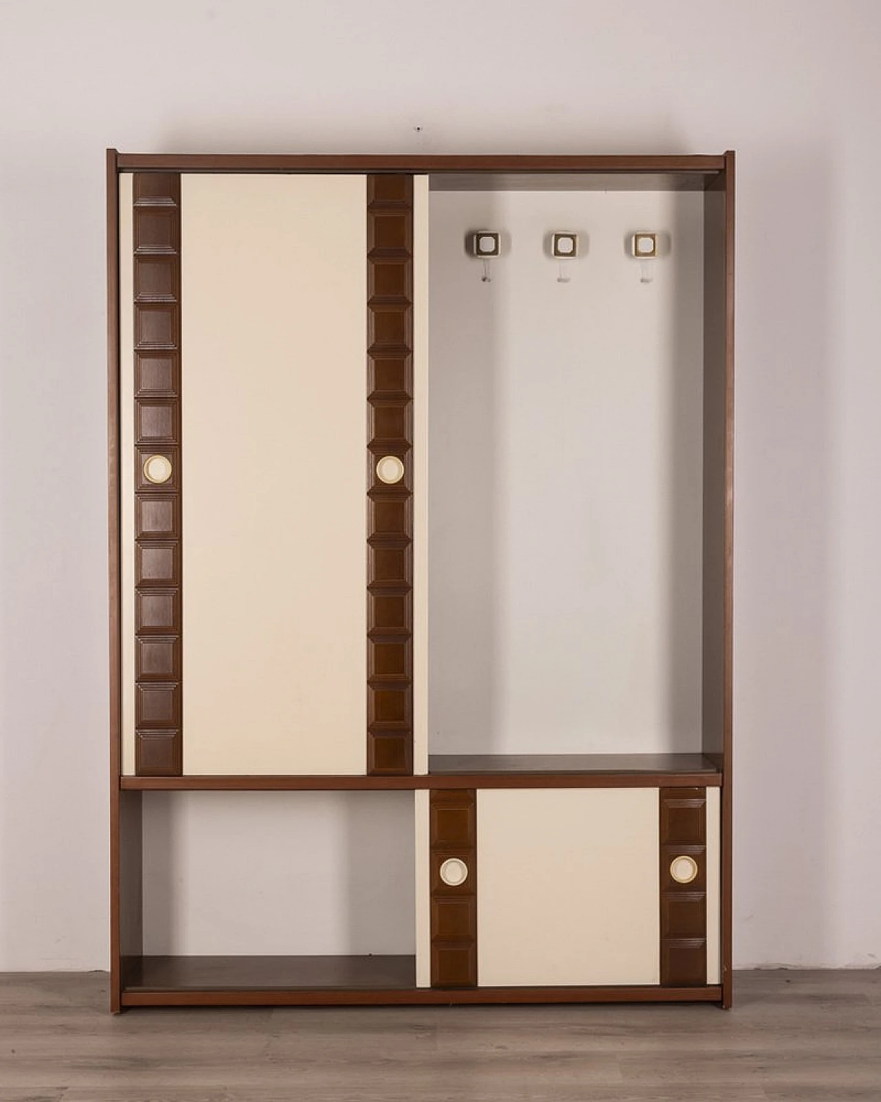 Mobile da ingresso con ante scorrevole ed attaccapanni, anni '60 3