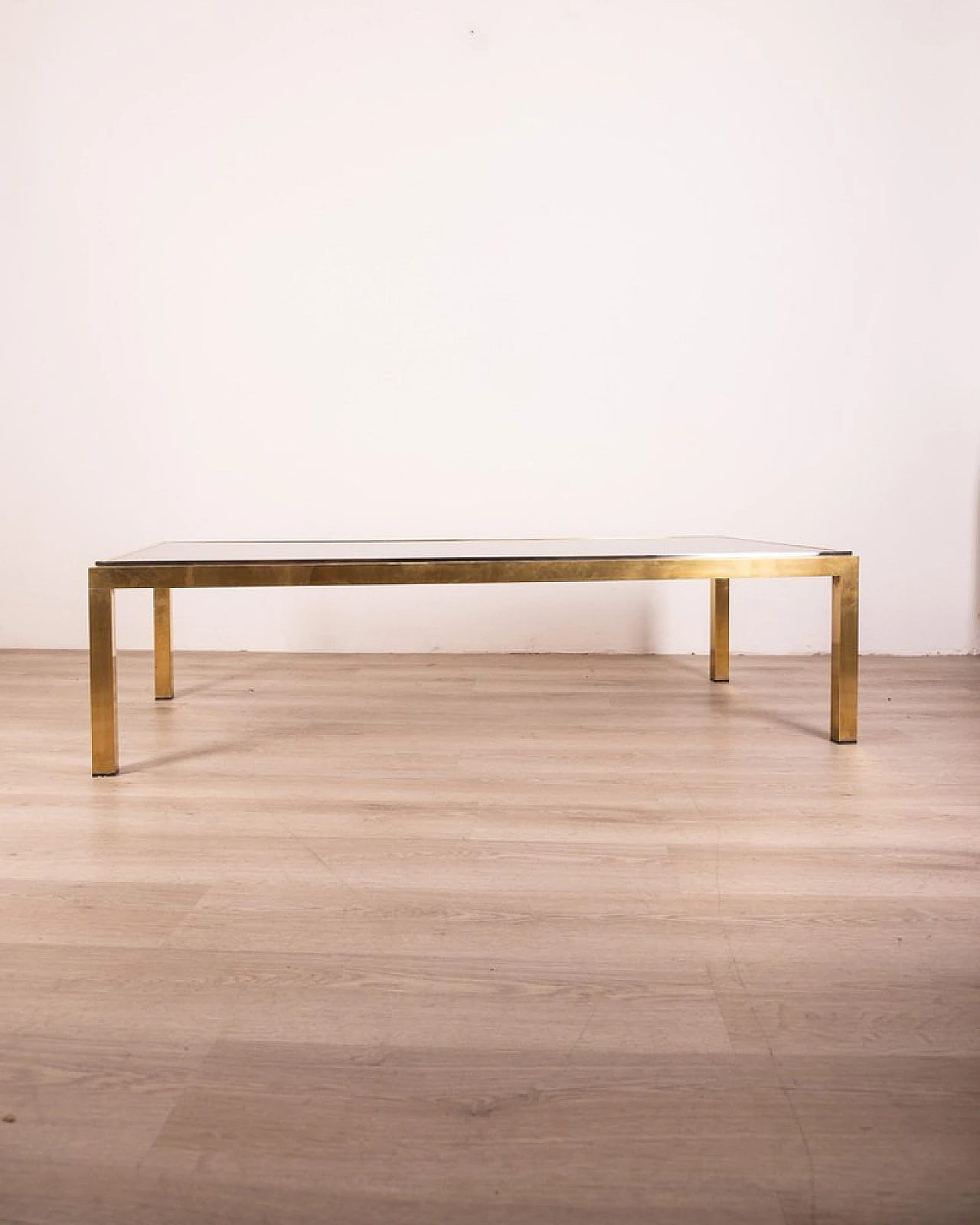 Huhote Tavolino da caffè in vetro moderno, rotondo, con struttura robusta in metallo, tavolo da tè e salotto, 60 x 60 x 45 cm, oro