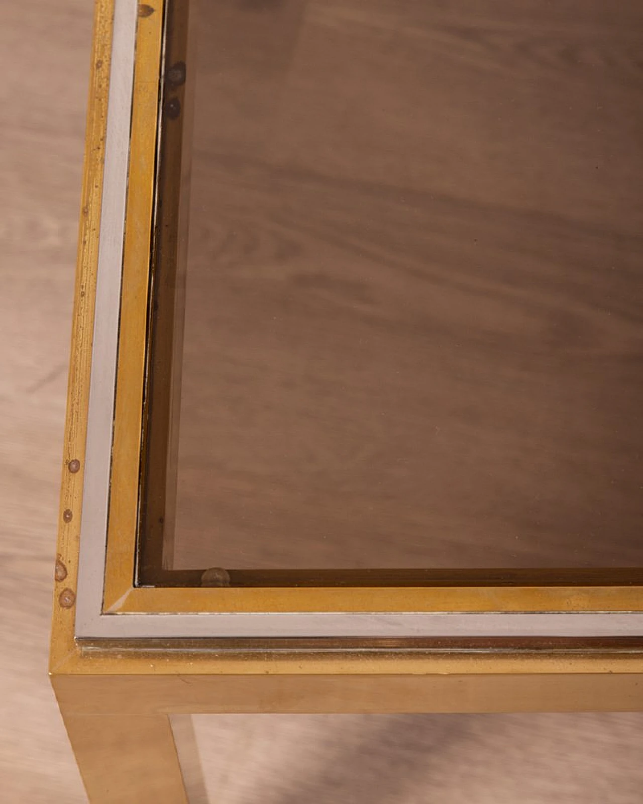 Huhote Tavolino da caffè in vetro moderno, rotondo, con struttura robusta in metallo, tavolo da tè e salotto, 60 x 60 x 45 cm, oro