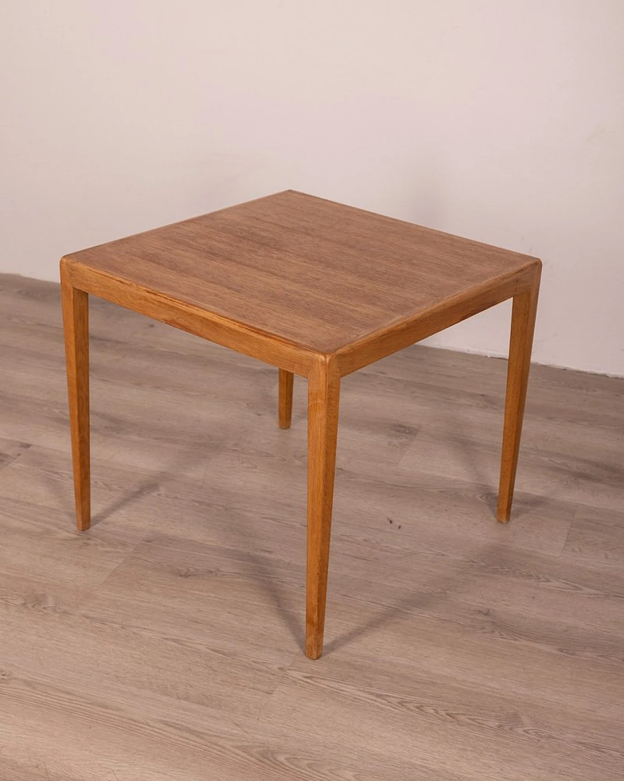 Square danish side table in teak, 1960s 1