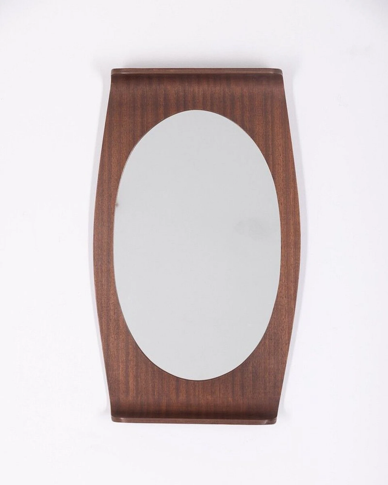 Wall mirror in curved wood by Campo & Graffi, 1950s 1