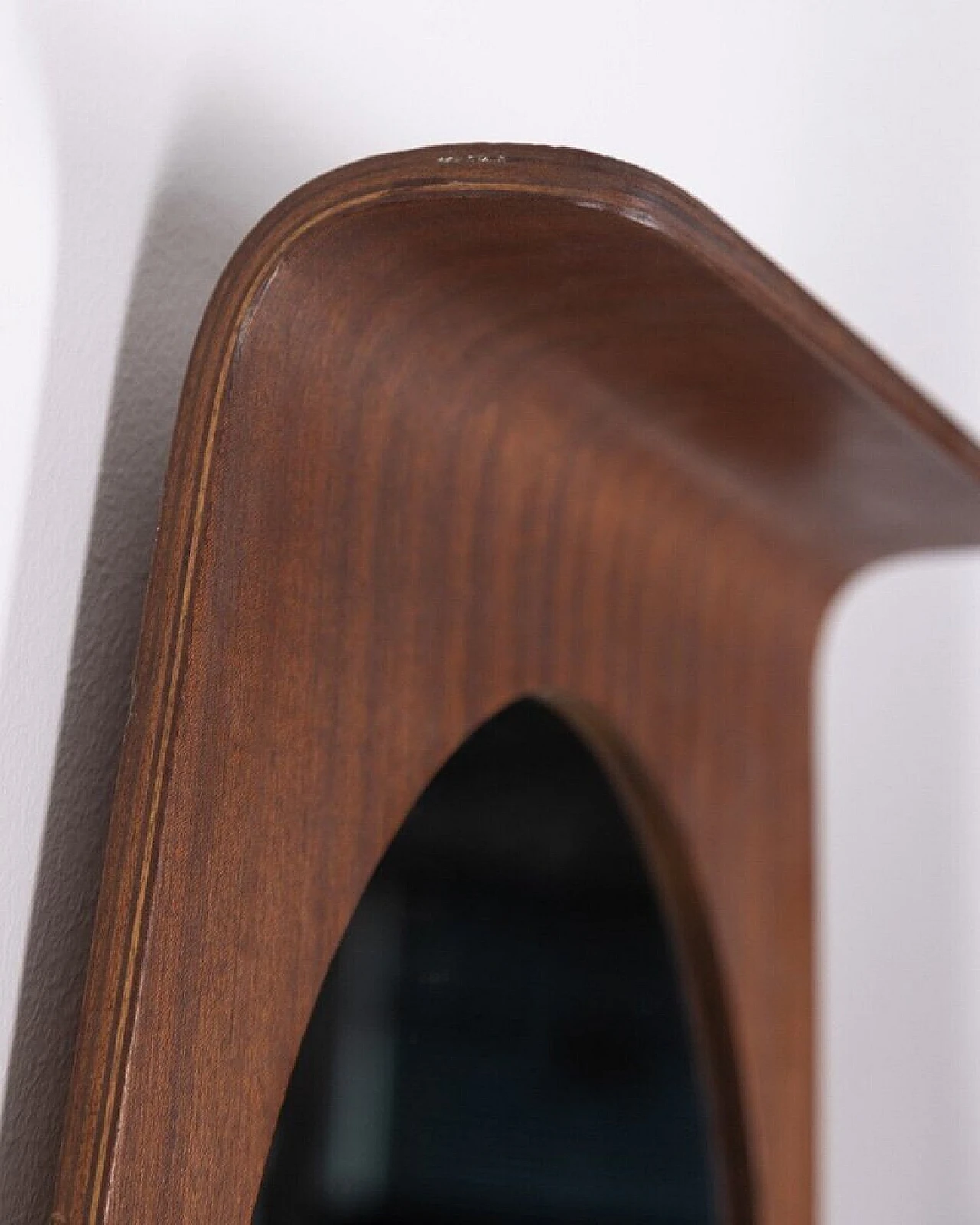 Wall mirror in curved wood by Campo & Graffi, 1950s 5