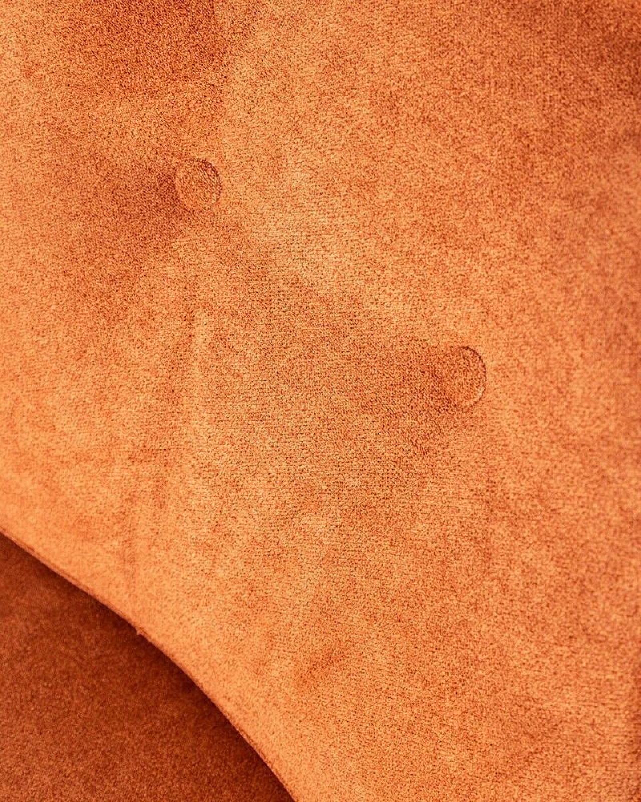 Sedia reclinabile in legno e tessuto arancione, anni '40 12