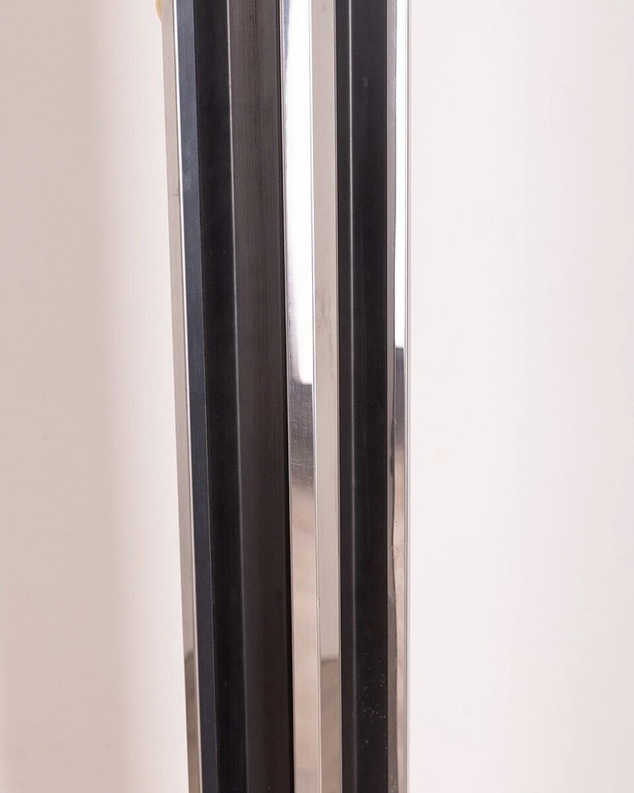 Chrome-plated metal & plastic coat rack with wooden hooks, 1970s 5