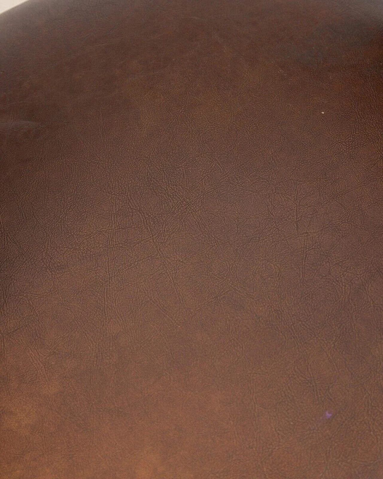 Coppia di Poltrone in pelle marrone e gambe in metallo, anni '60 3