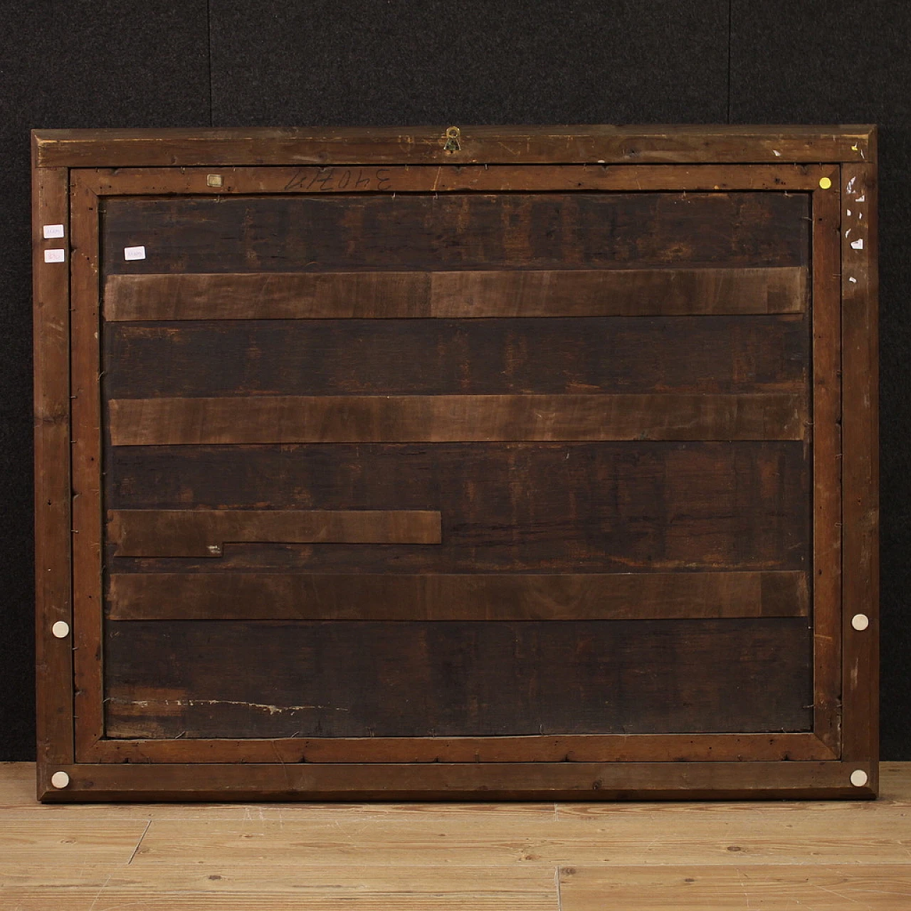 Crucifixion, Flemish oil painting on panel, first half of 17th century 8