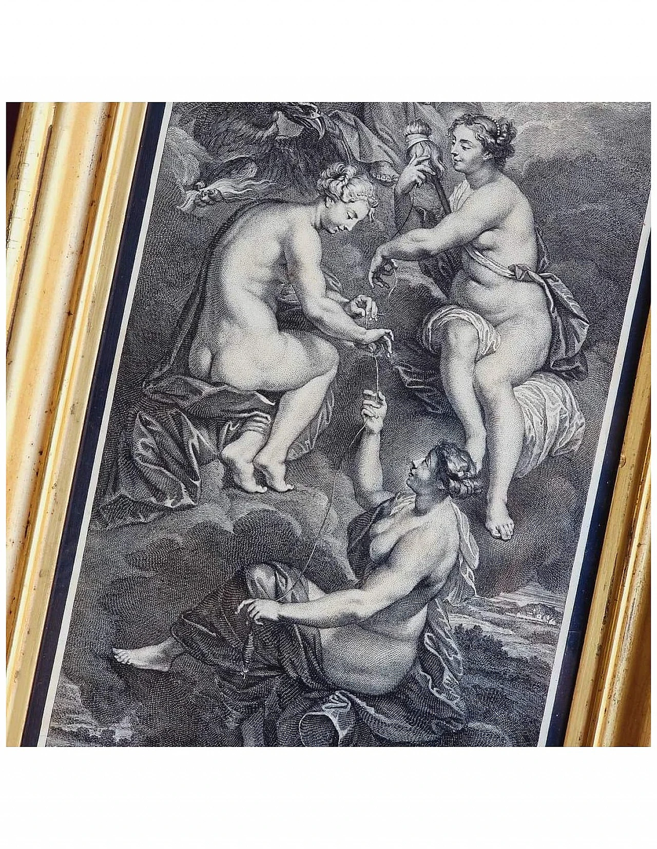 The Fates weave the fate of Marie Antoinette, burin, 18th century 2