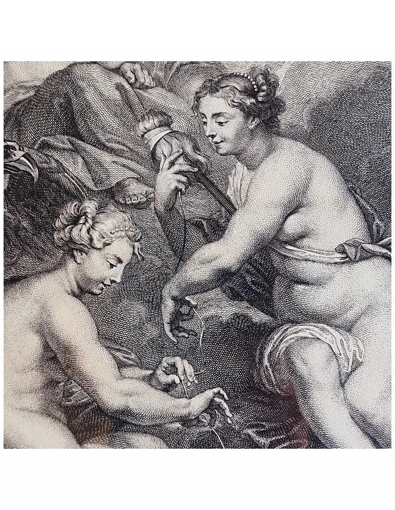 The Fates weave the fate of Marie Antoinette, burin, 18th century 3