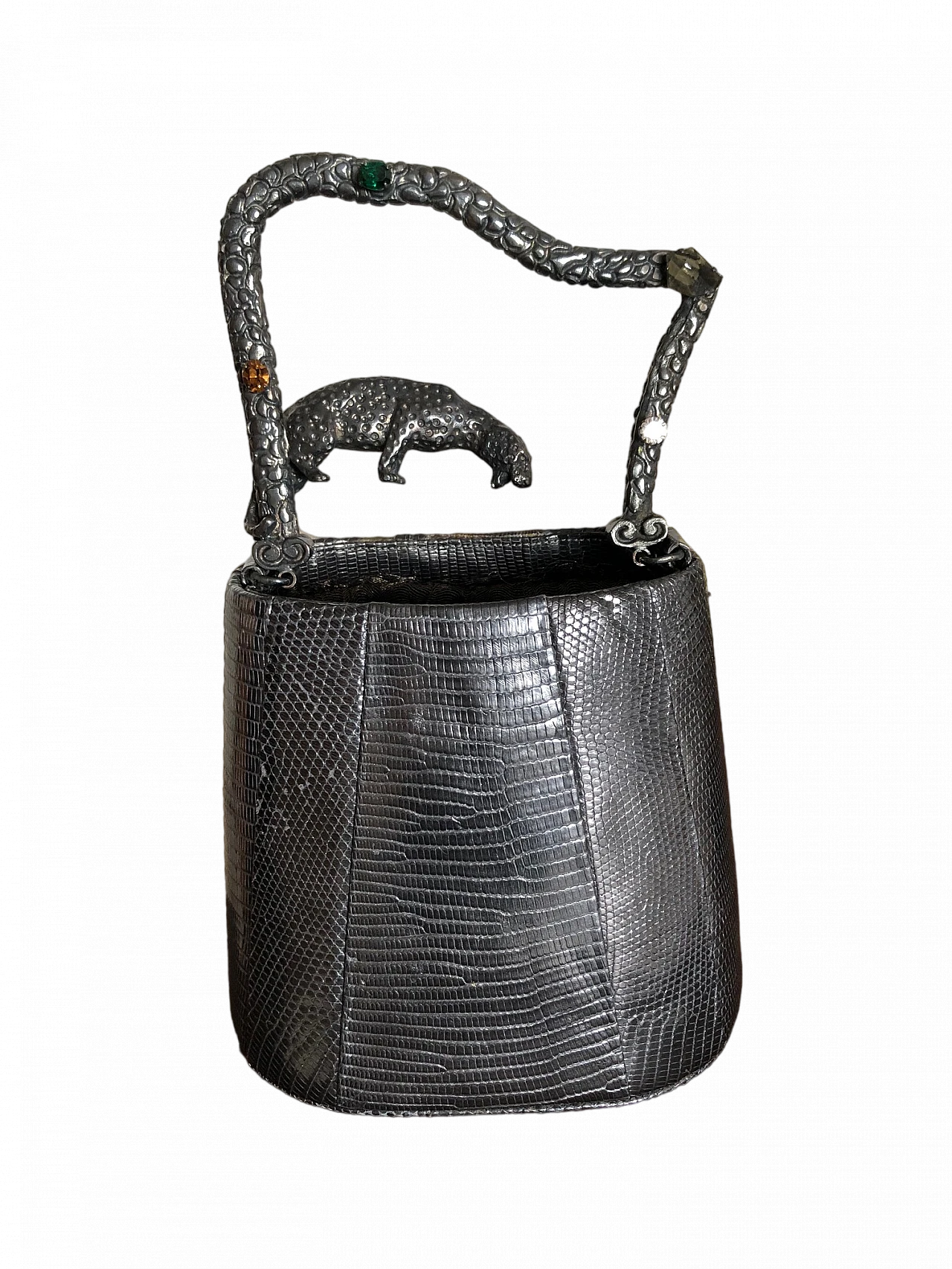 Borsa gioiello in pelle di lucertola di Roberta Balsamo, anni '90 11