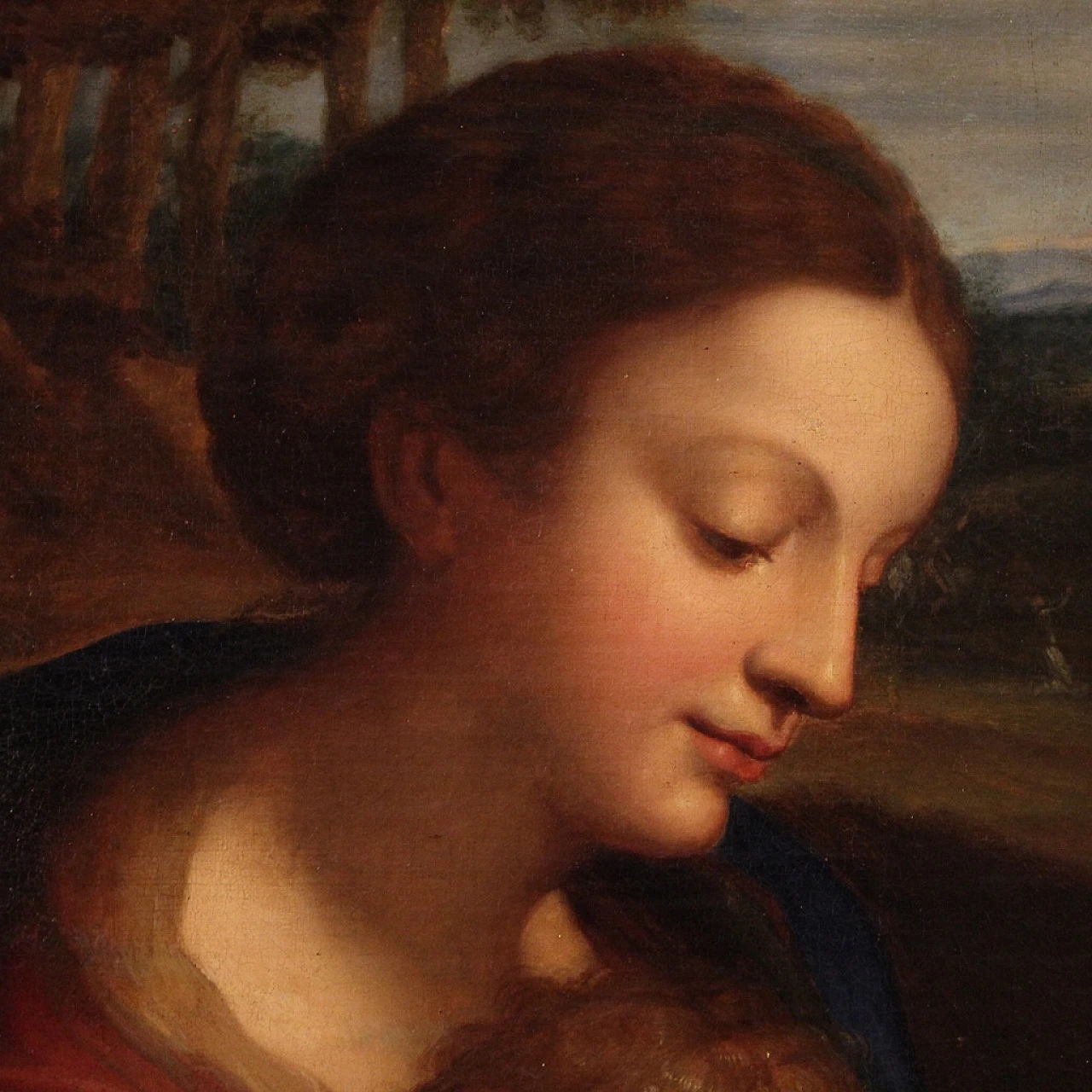 Matrimonio mistico di S. Caterina, dipinto a olio su tela, '600 5