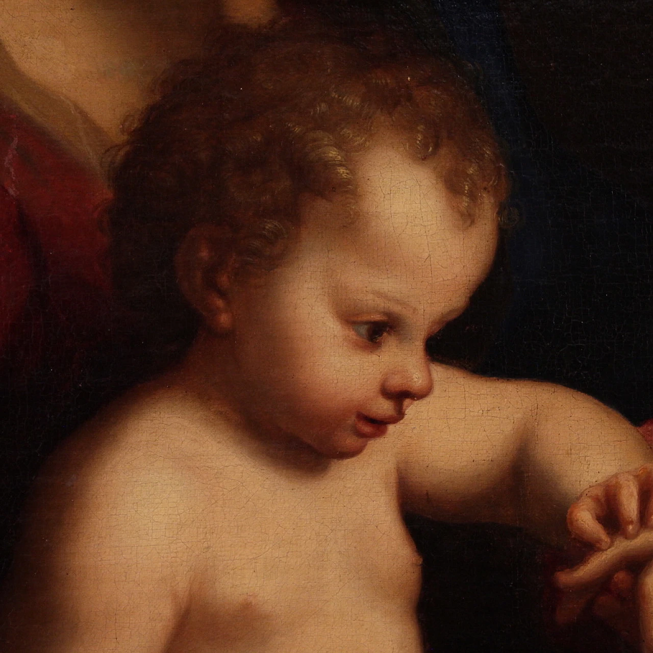 Matrimonio mistico di S. Caterina, dipinto a olio su tela, '600 6