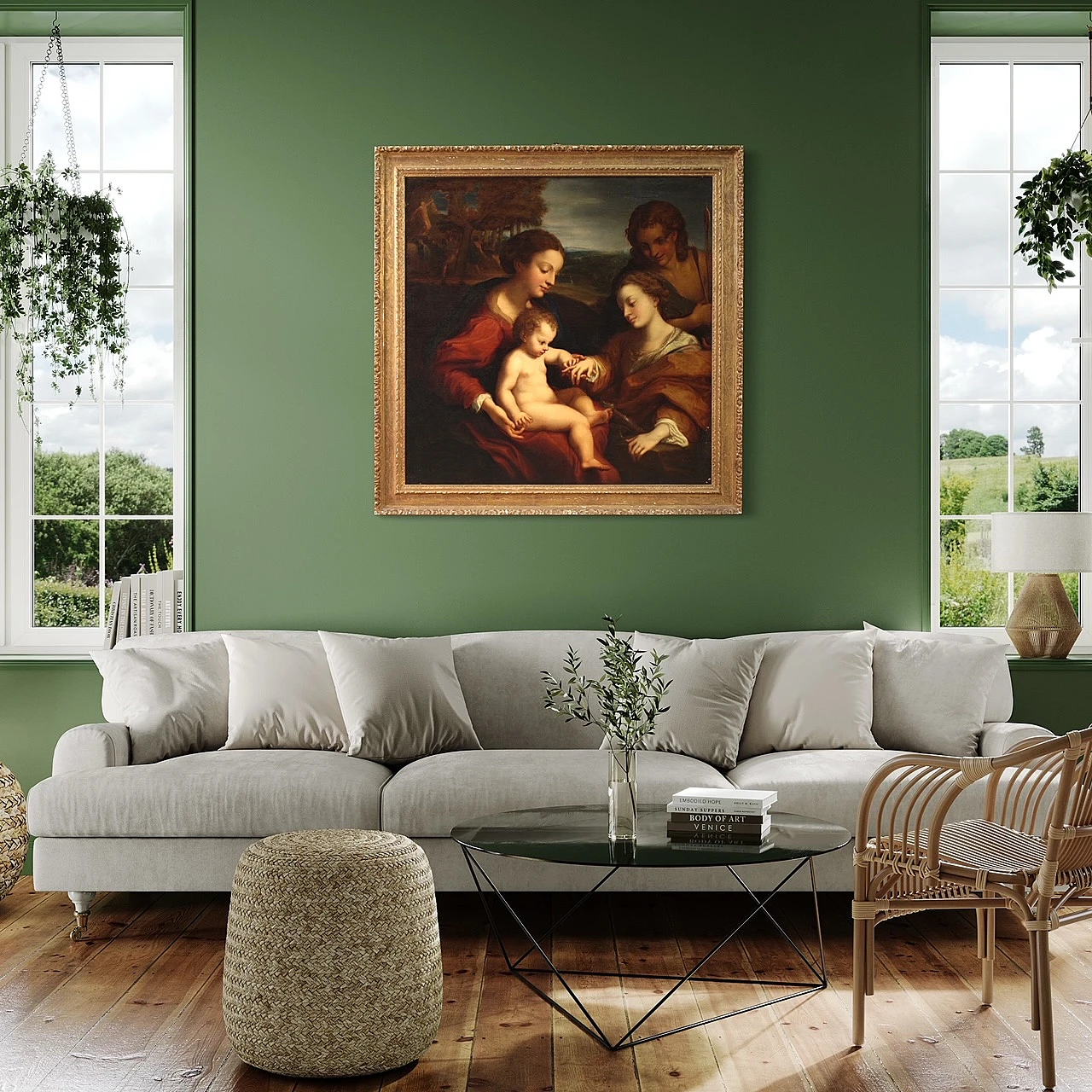 Matrimonio mistico di S. Caterina, dipinto a olio su tela, '600 7