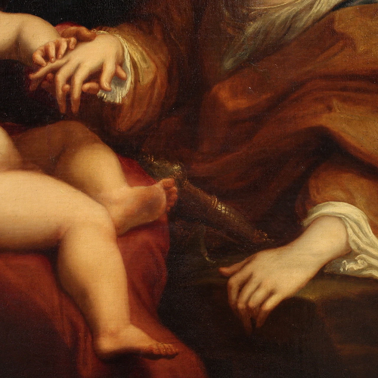 Matrimonio mistico di S. Caterina, dipinto a olio su tela, '600 11