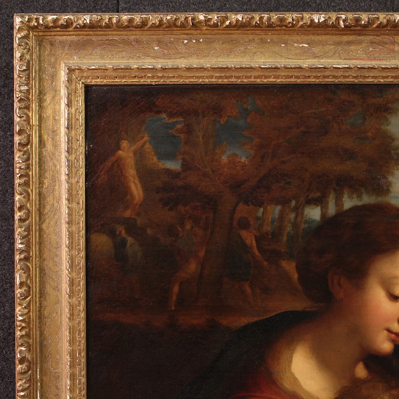 Matrimonio mistico di S. Caterina, dipinto a olio su tela, '600 12