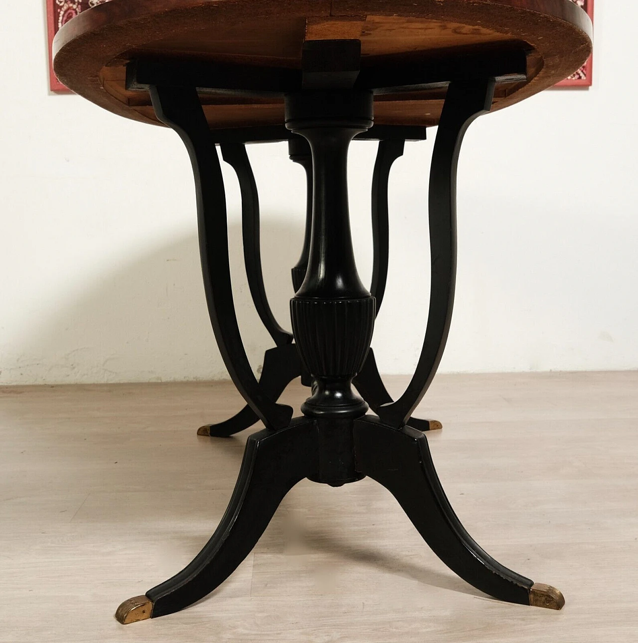 Tavolo ovale in palissandro, anni '60 4