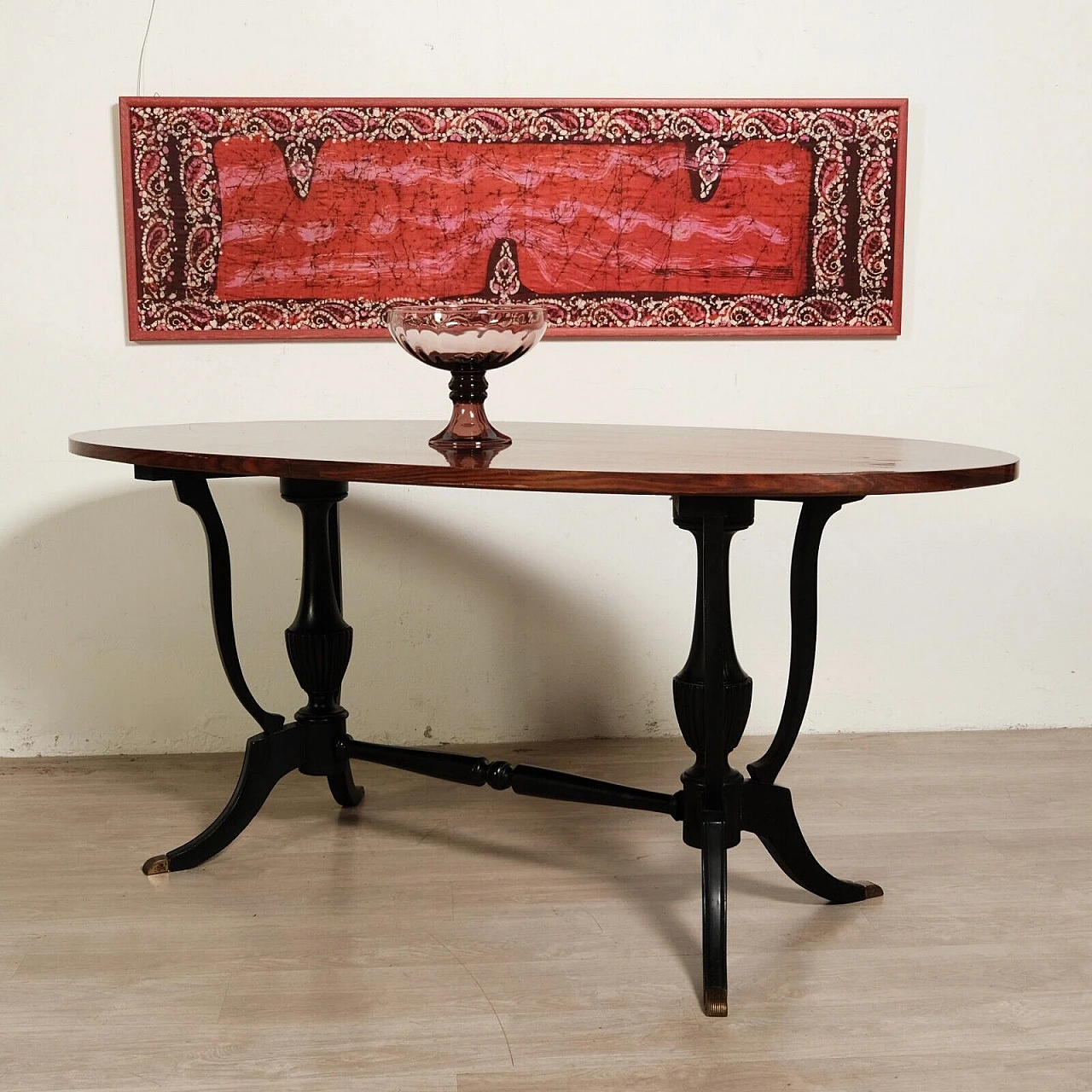 Tavolo ovale in palissandro, anni '60 6