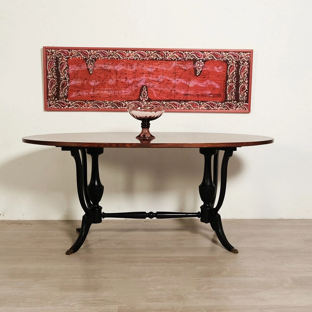 Tavolo ovale in palissandro, anni '60 8