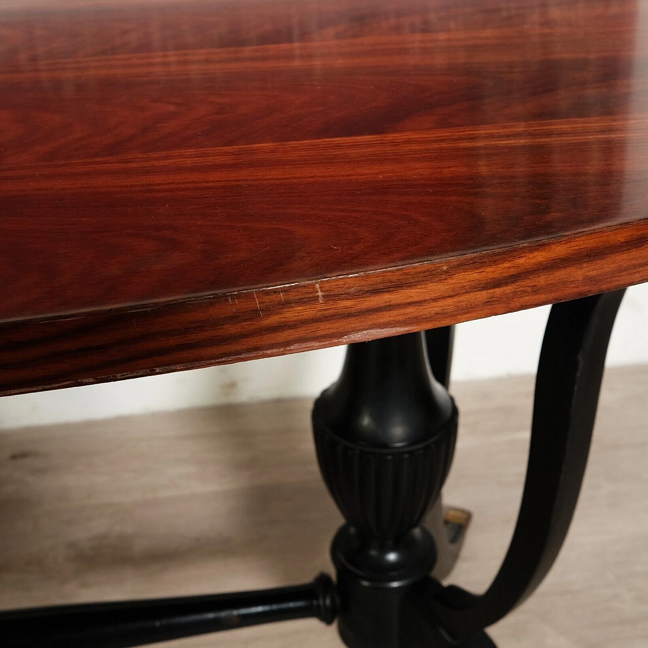 Tavolo ovale in palissandro, anni '60 14