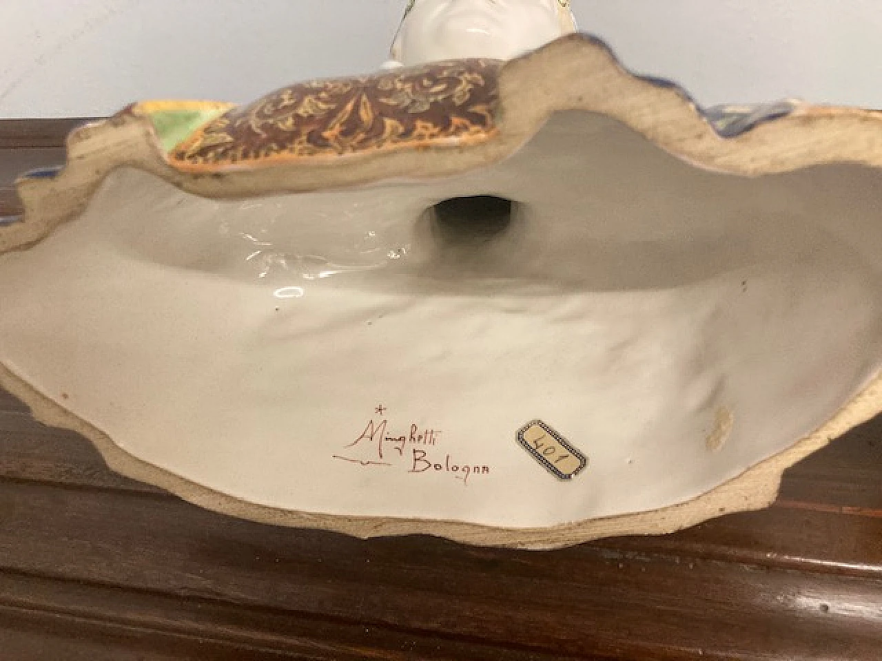 Coppia di busti in maiolica di Minghetti Bologna, inizio '900 17