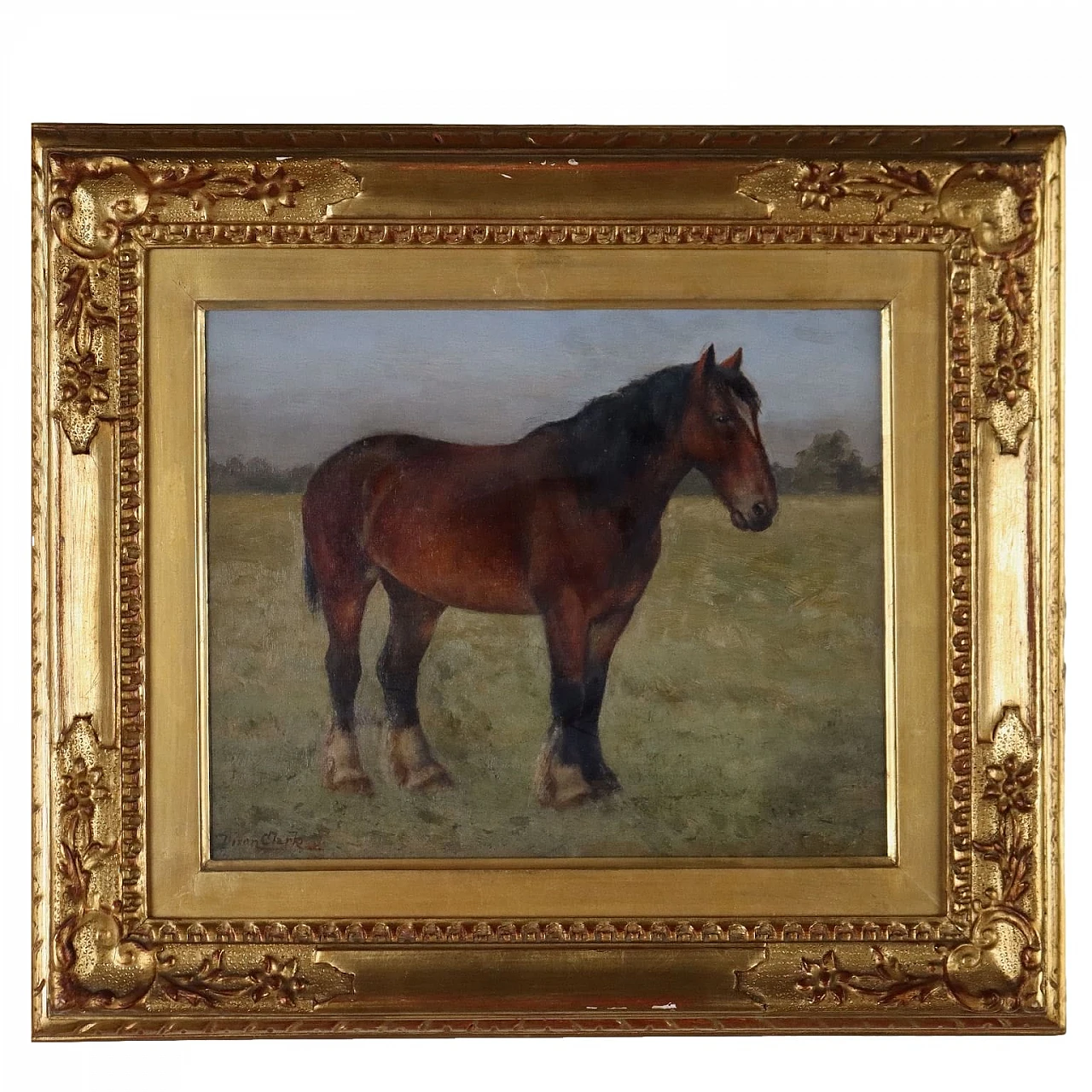 Joseph Dixon Clark, Horse, oil on cardboard 1