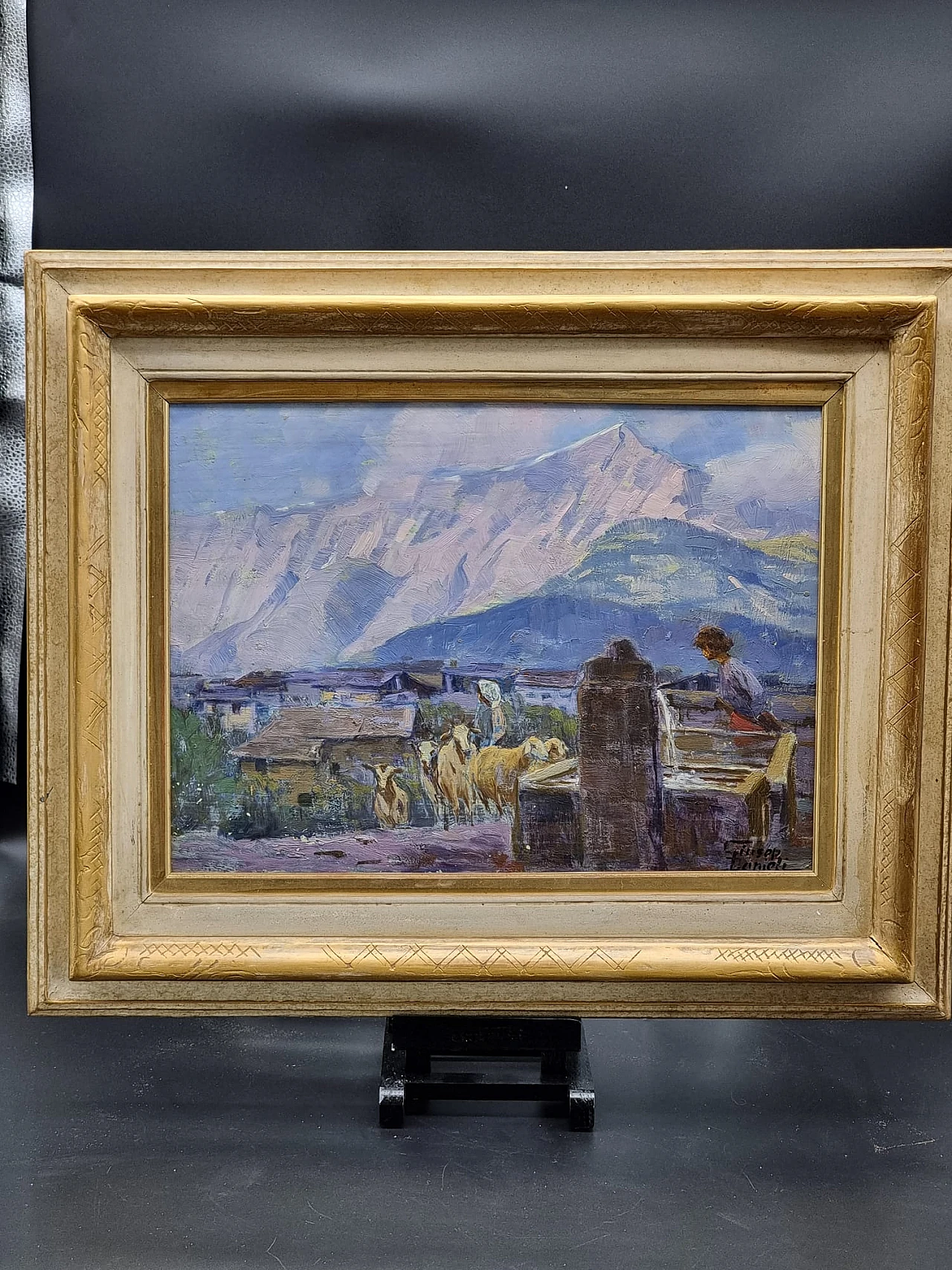 Giuseppe Danieli, Paesaggio montano, olio su tavola, anni '20 1