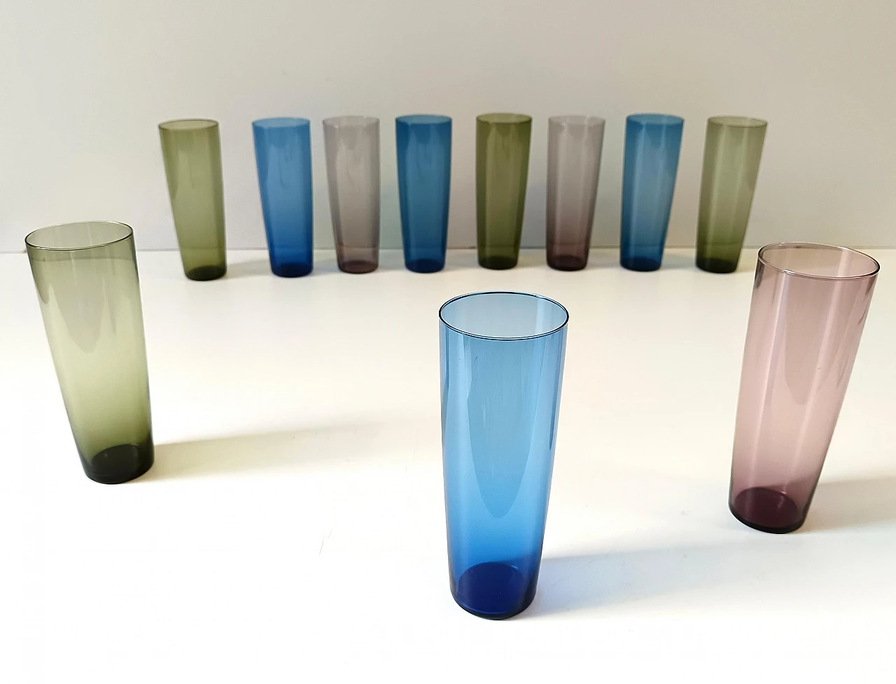 11 Colored glasses by Tapio Wirkkala for Iittala, 1960s | intOndo
