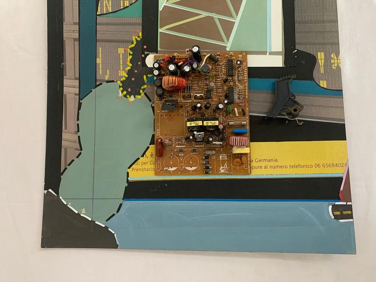 Renato Volpini, composizione, opera a tecnica mista su tavola, 1970 2