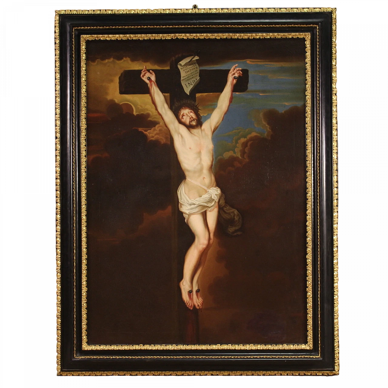 Bottega di Van Dyck, Crocifissione, dipinto a olio su tela, '600 13