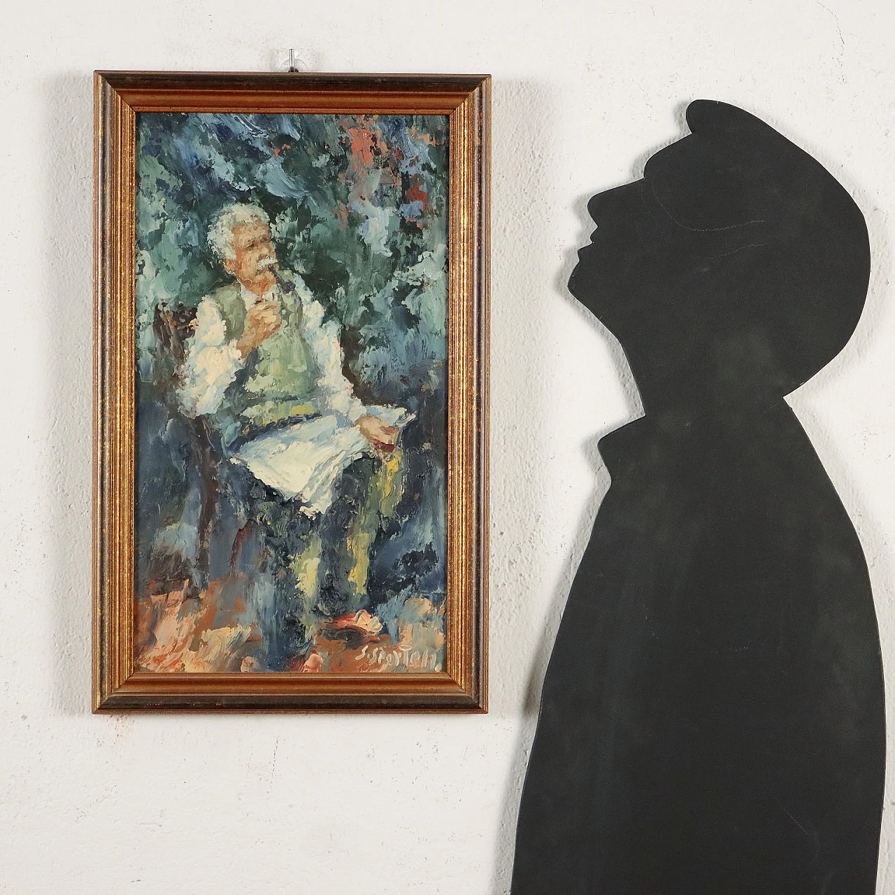 Salvatore Sportelli, Figura seduta, olio su tavola 2