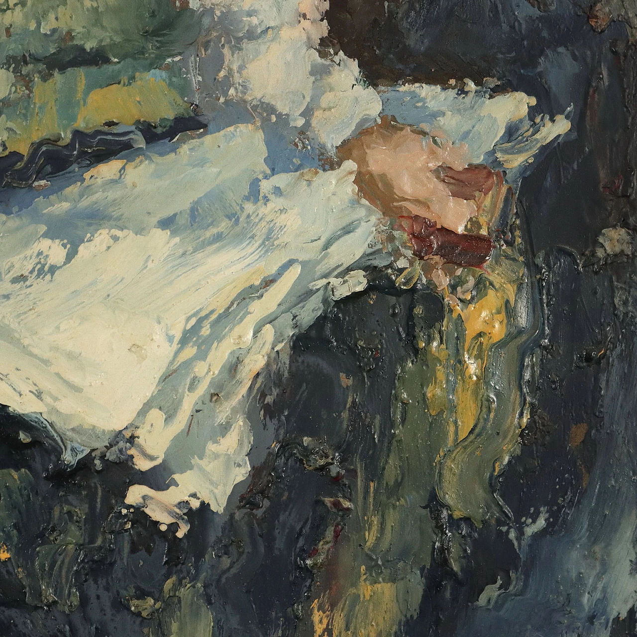 Salvatore Sportelli, Figura seduta, olio su tavola 4