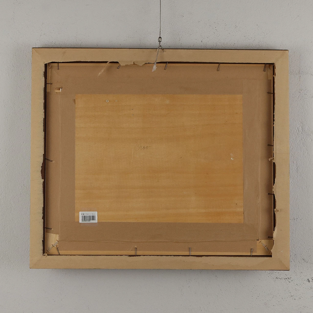 Luigi Bertolingrande, scorcio con pollaio, dipinto a olio su tavola 9