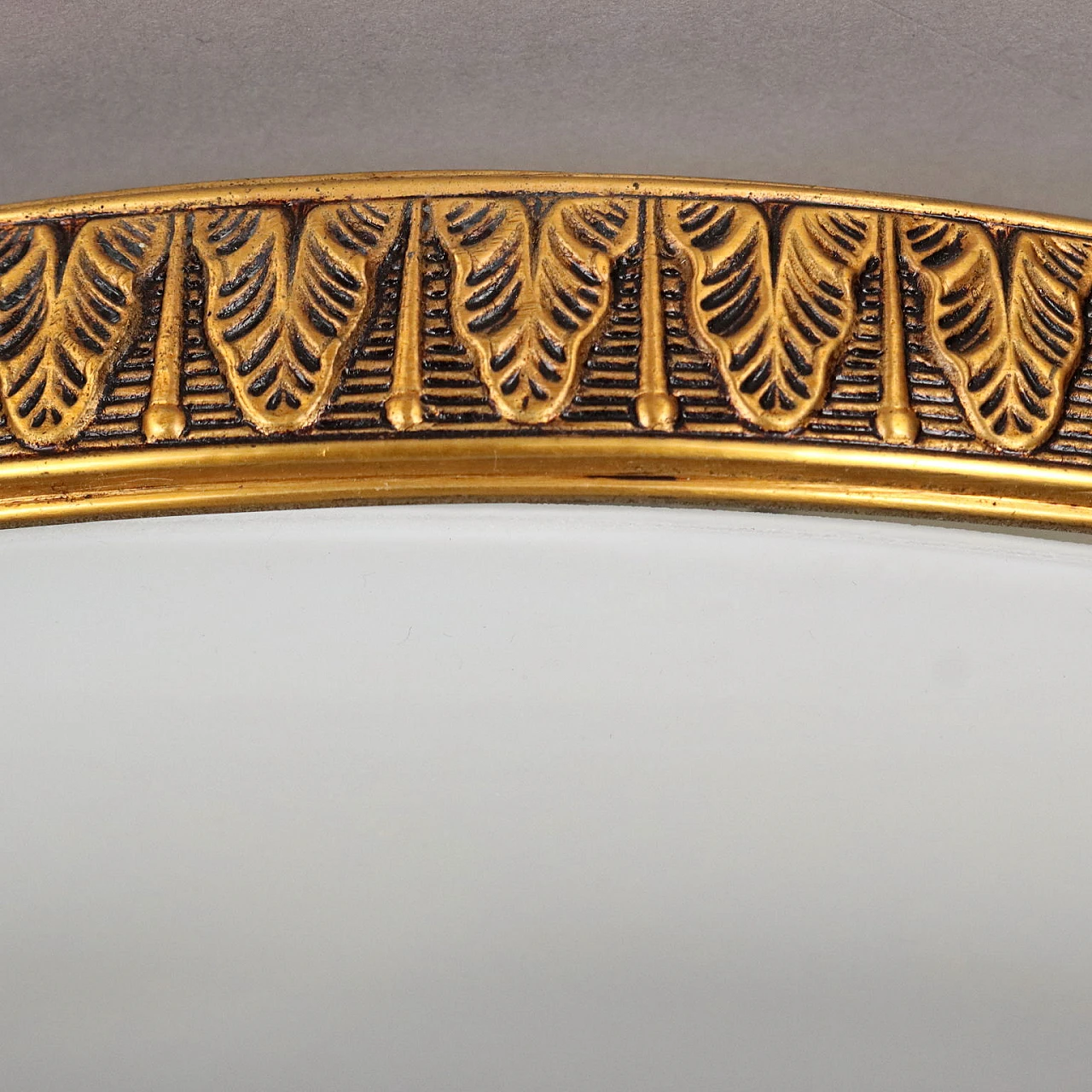 Plafoniera in ottone e vetro, anni '60 5