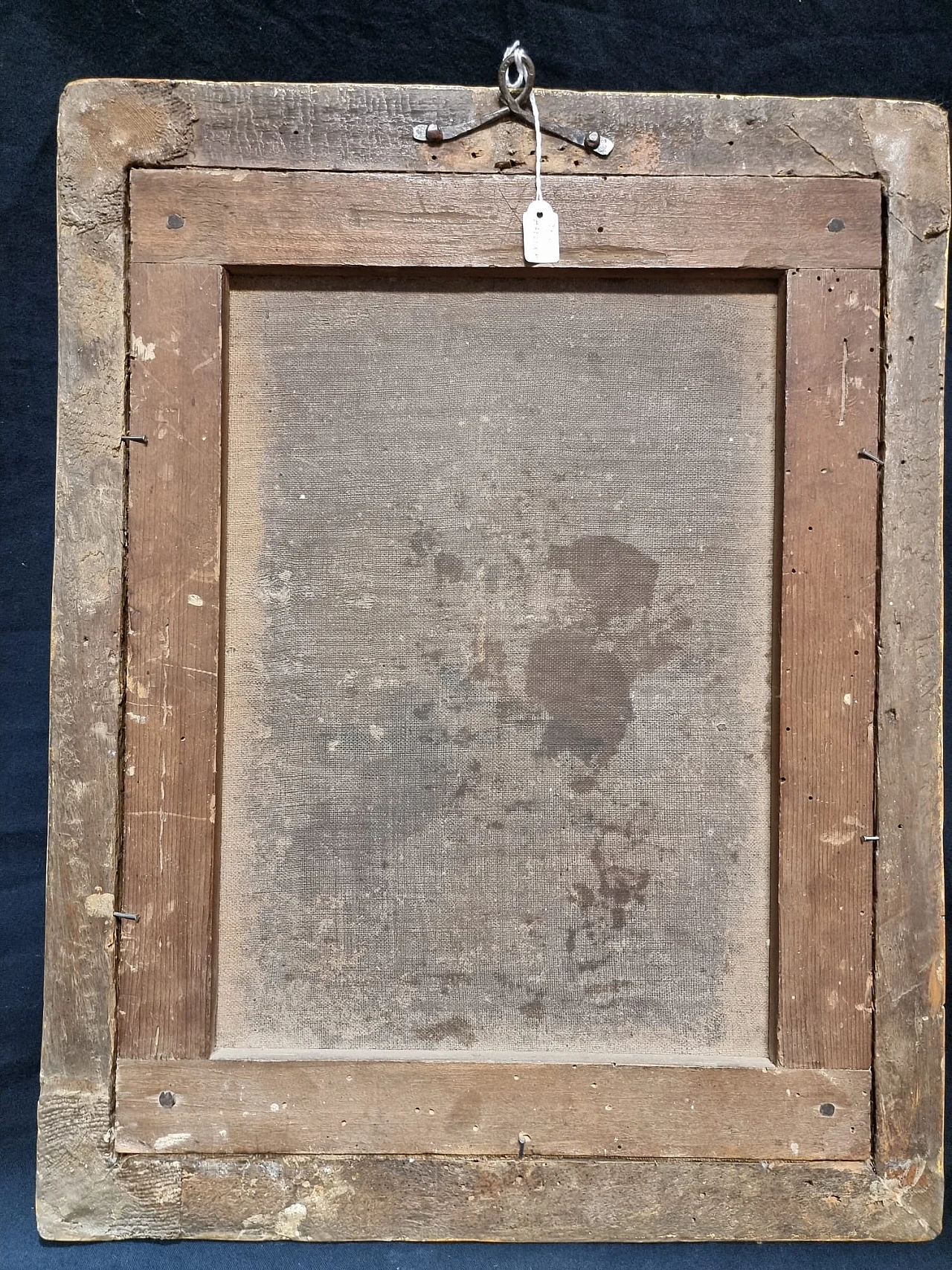 Dipinto raffigurante Madonna con cornice laccata e dorata, '600 4