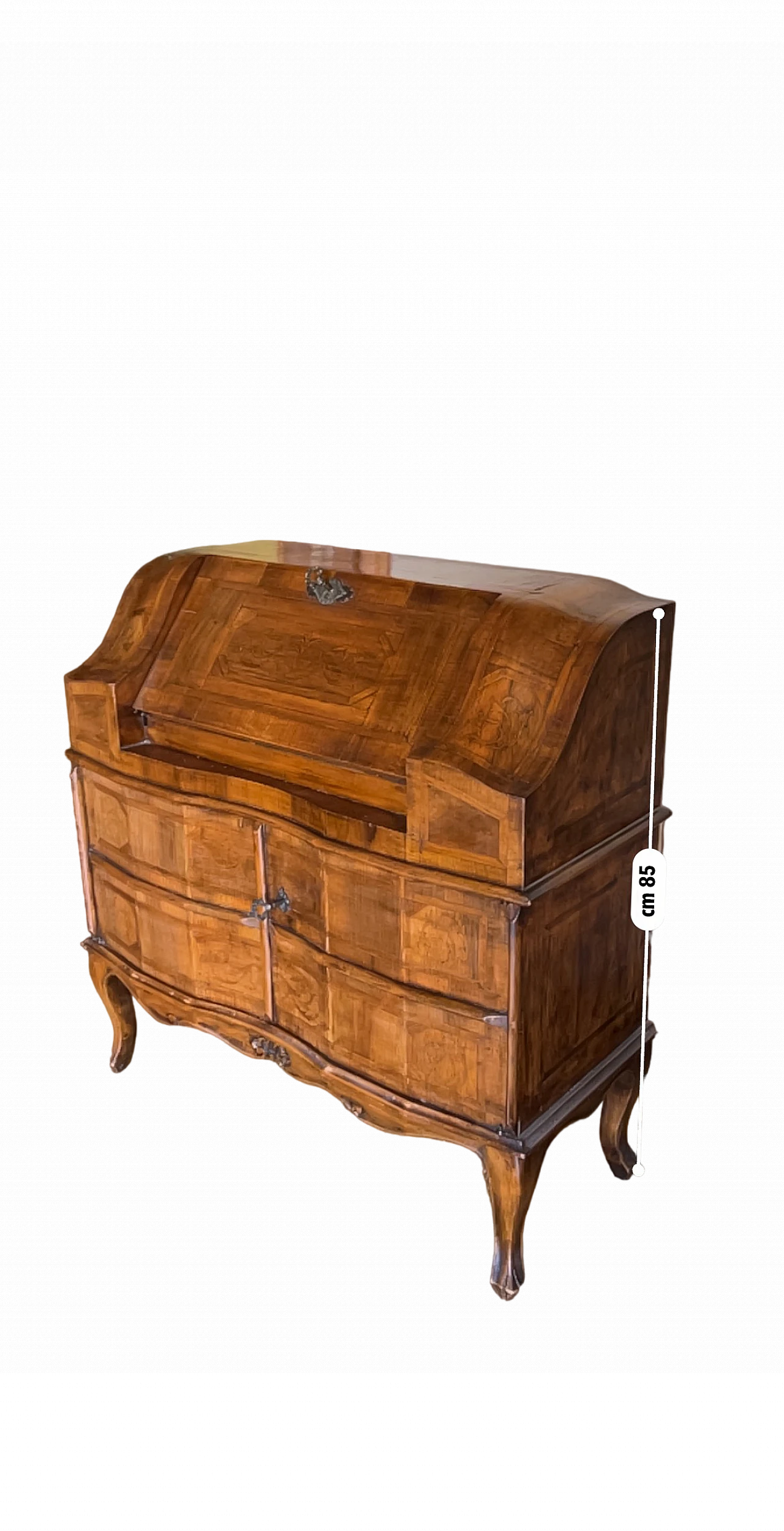 Ribalta con cassetti in stile Barocco in noce, '800 4