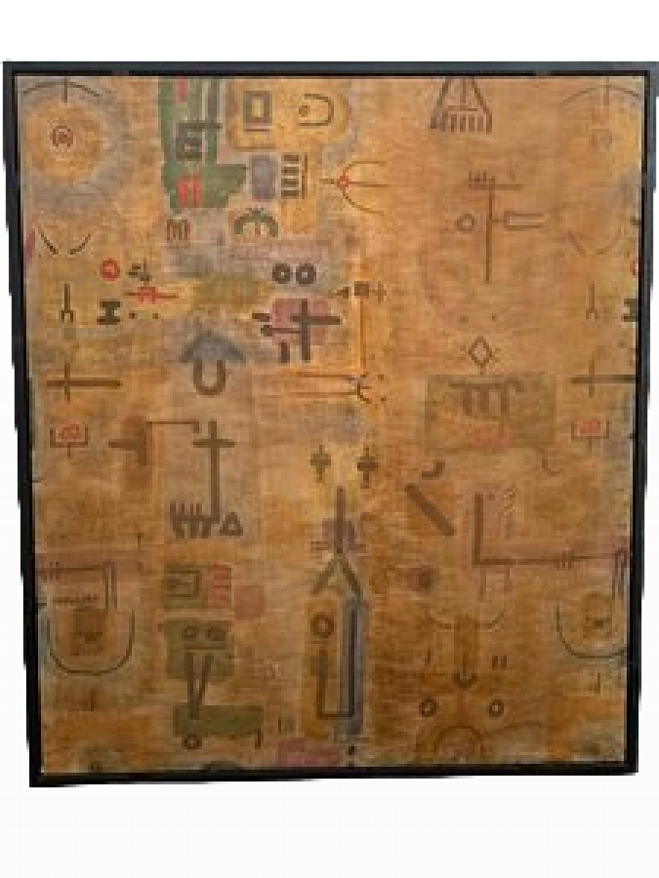 Giò Pomodoro, abstract composition, silkscreened fabric, 1950s 6