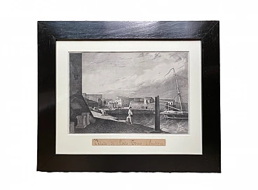 Giuseppe Cominotti, Veduta di Porto Torres, litografia, 1823
