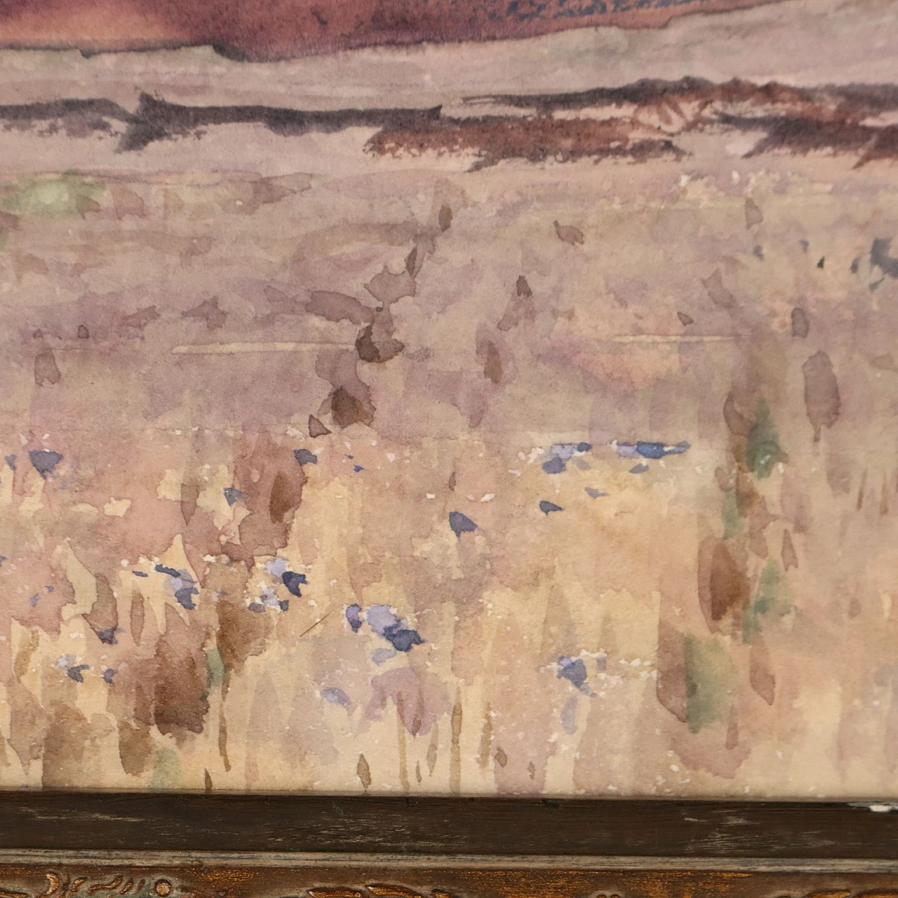 Henry Coleman, Incendio nella campagna, acquerello, 1907 5