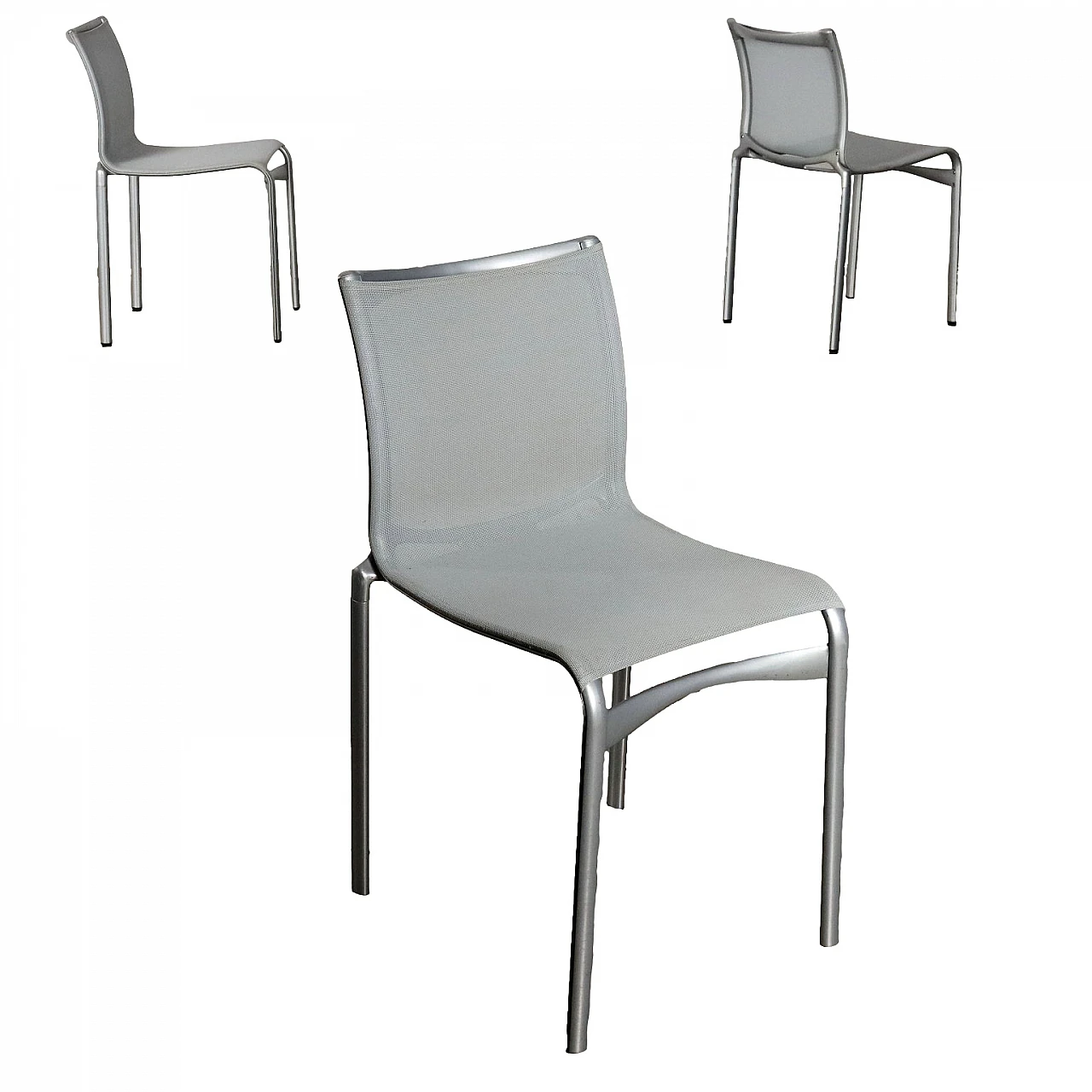 3 Bigframe 441 chairs in aluminum by Alberto Meda for Alias, 2000s 1