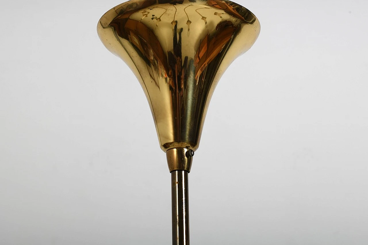Lampadario a 10 luci in ottone, anni '60 7