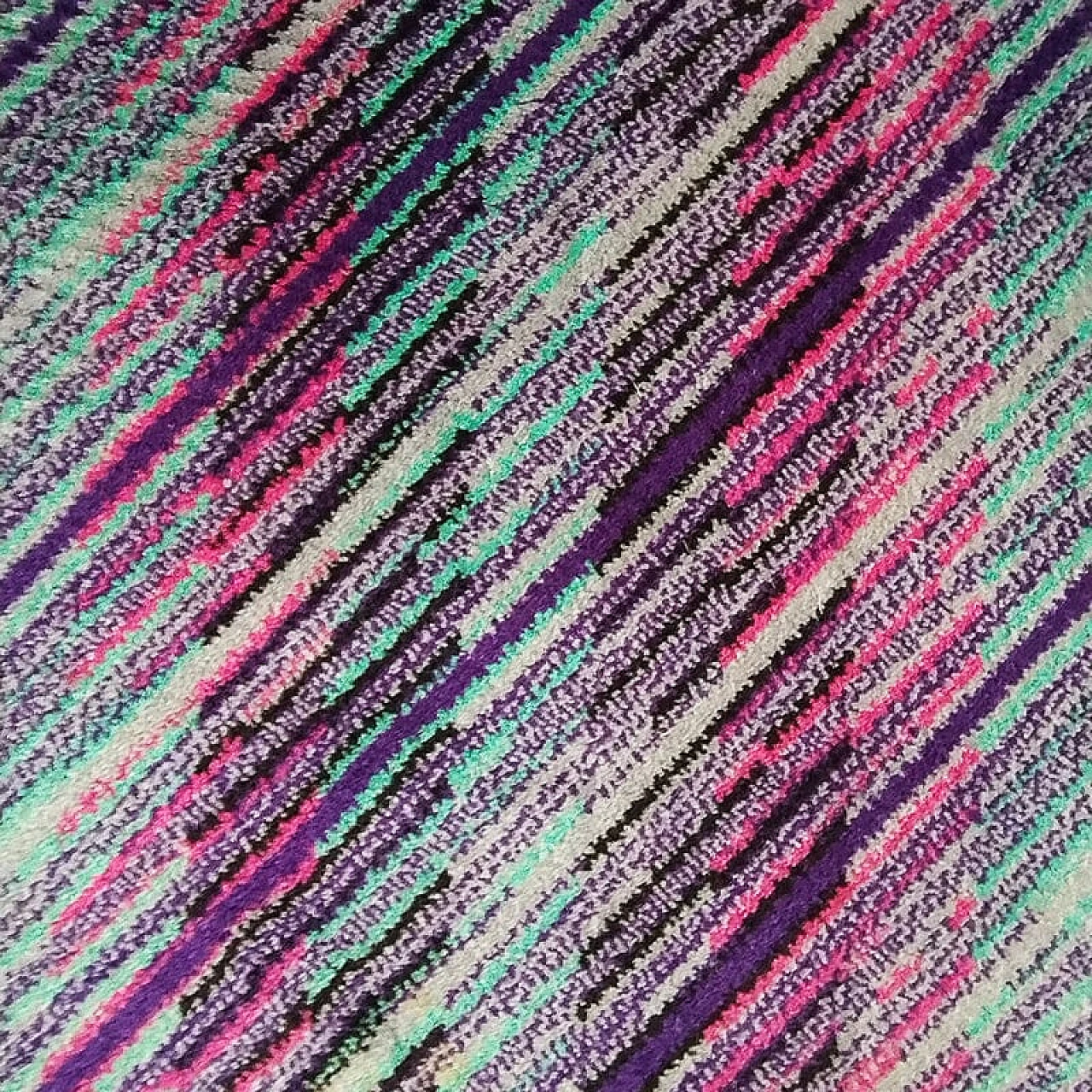 Geometric wool carpet by Missoni for T&J Vestor, 1980s 6