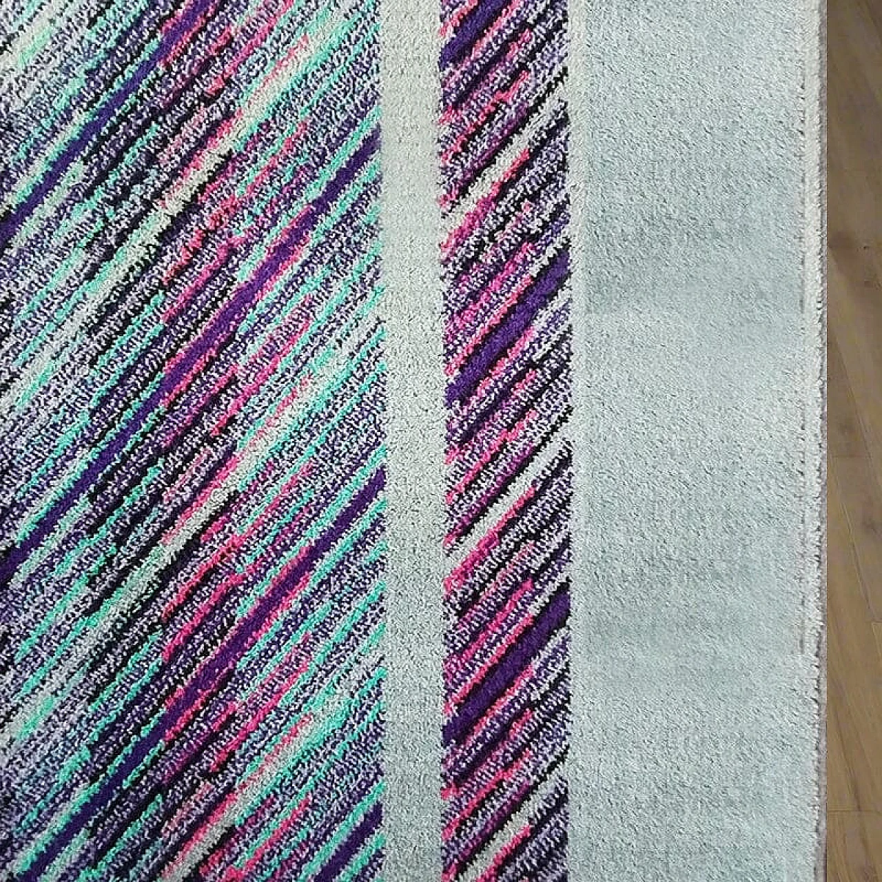 Geometric wool carpet by Missoni for T&J Vestor, 1980s 9