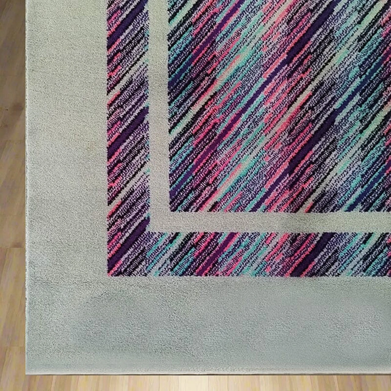Geometric wool carpet by Missoni for T&J Vestor, 1980s 10