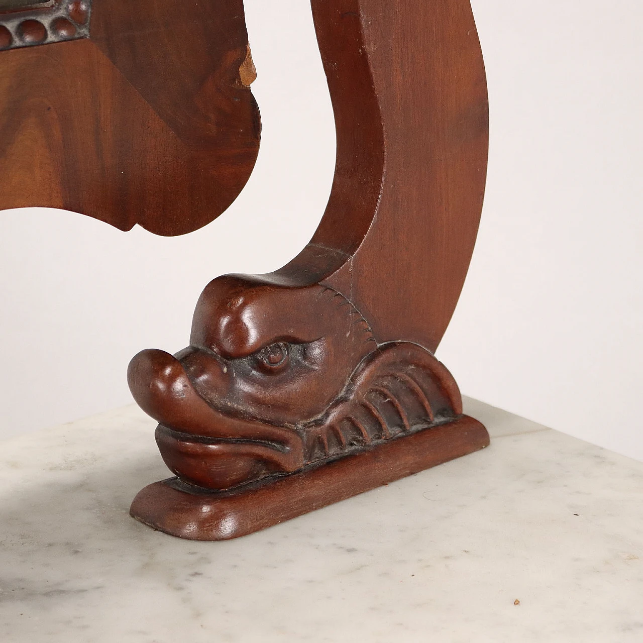 Louis Philippe vanity with mirror in mahogany & marble, 19th century 5