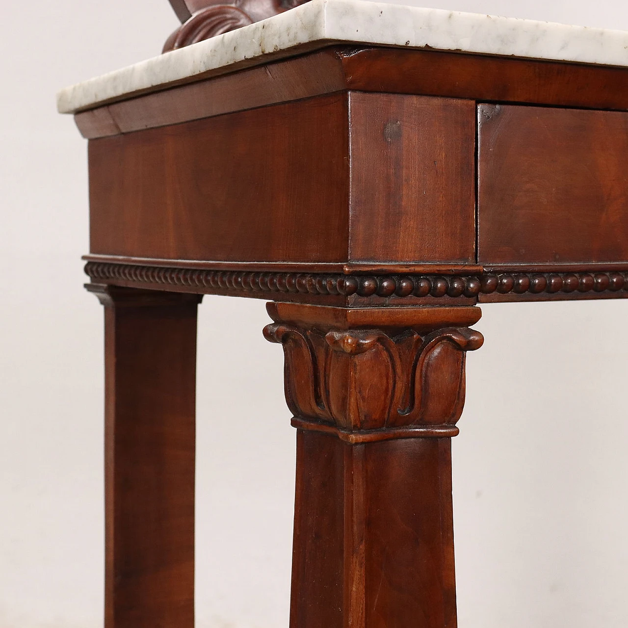 Louis Philippe vanity with mirror in mahogany & marble, 19th century 7