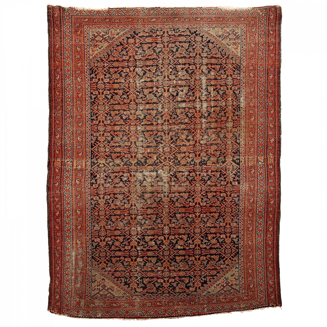Extra thin knot Malayer rug in cotton and wool 1