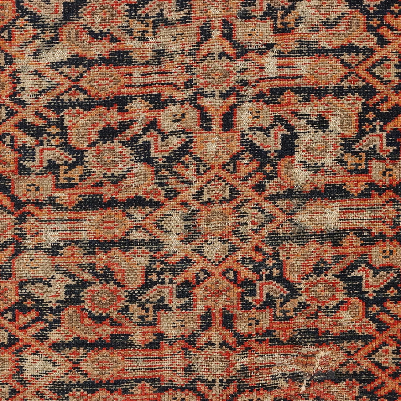 Extra thin knot Malayer rug in cotton and wool 3
